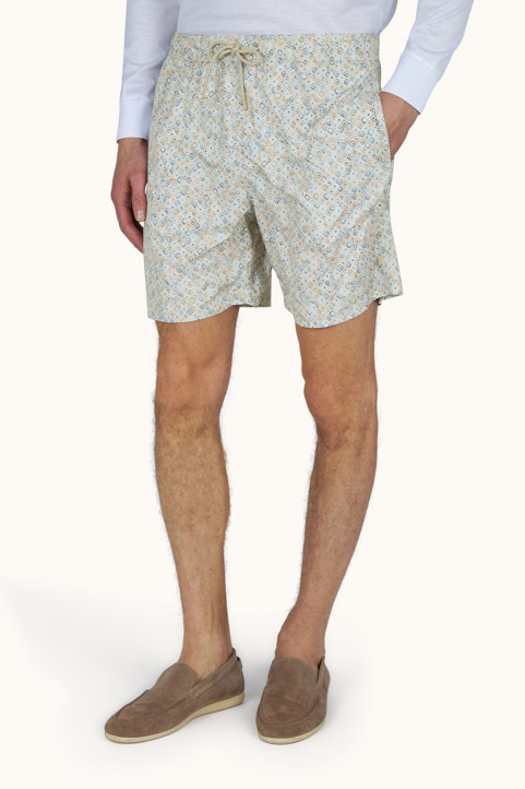 Swimwear Portofino with Geometric Watercolor print